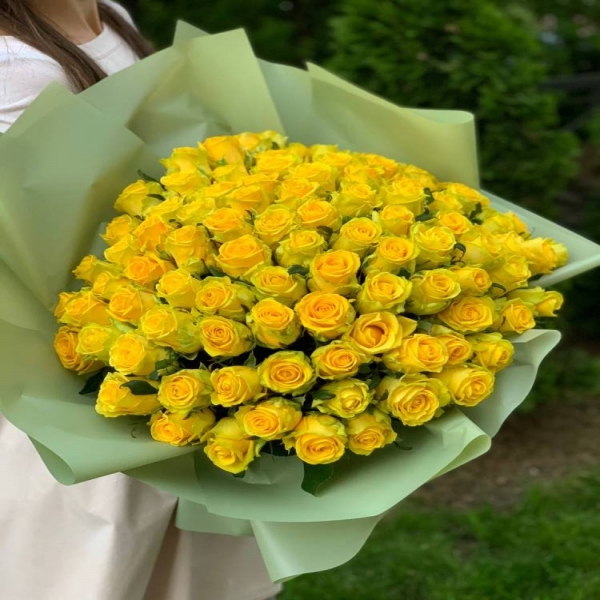  Belek Çiçekçiler - 101 Adet Sarı Gül