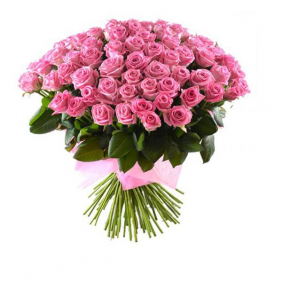 Belek Florist Strauß aus 71 rosa Rosen