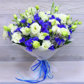  Belek Flower Order Stylish White Lisyantus Bouquet