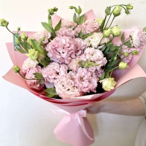  Belek Çiçek - Pembe Lisyantus Buketi